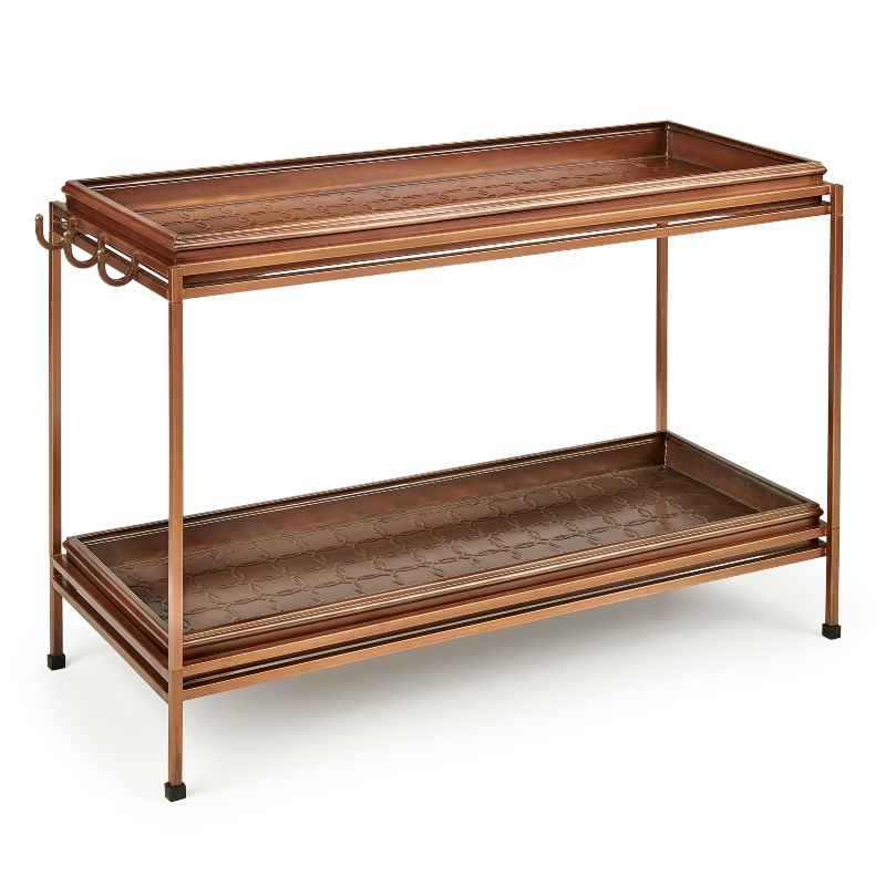 Two-Tier Metal Boot Tray/Stand