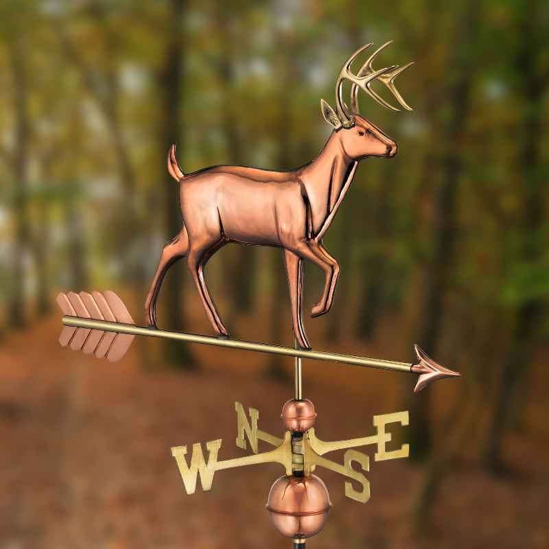Copper White Tail Buck Weathervane