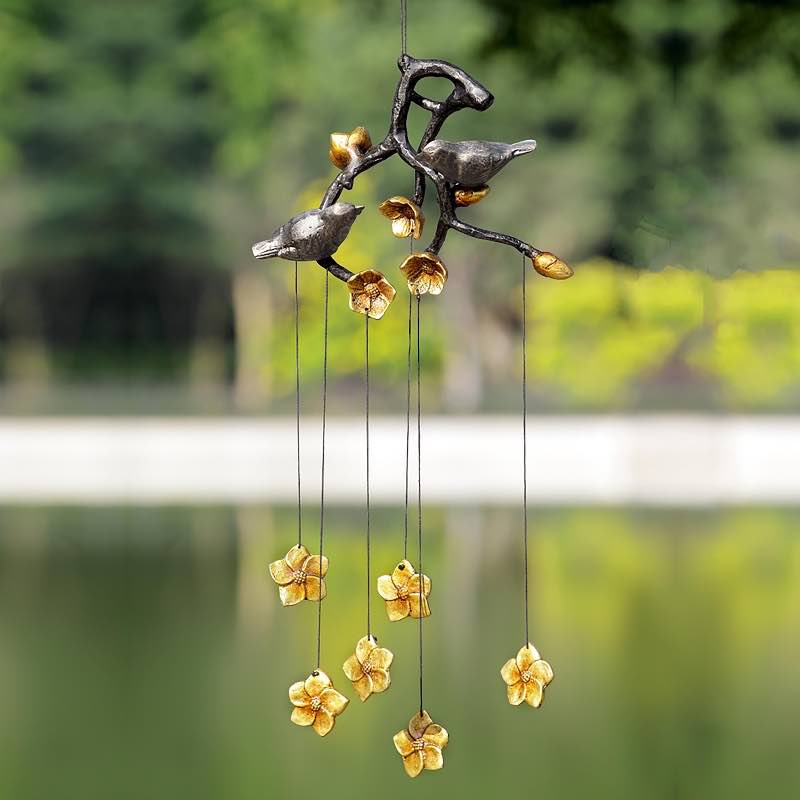 Lovebirds Metal Wind Chime