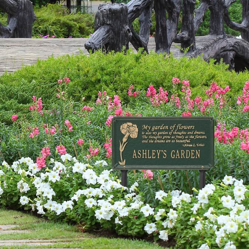 Personalized Abram Urban Quote Garden Plaque - Green