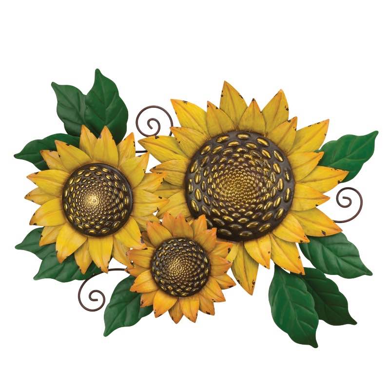 Indoor/Outdoor Metal Sunflower Wall Art