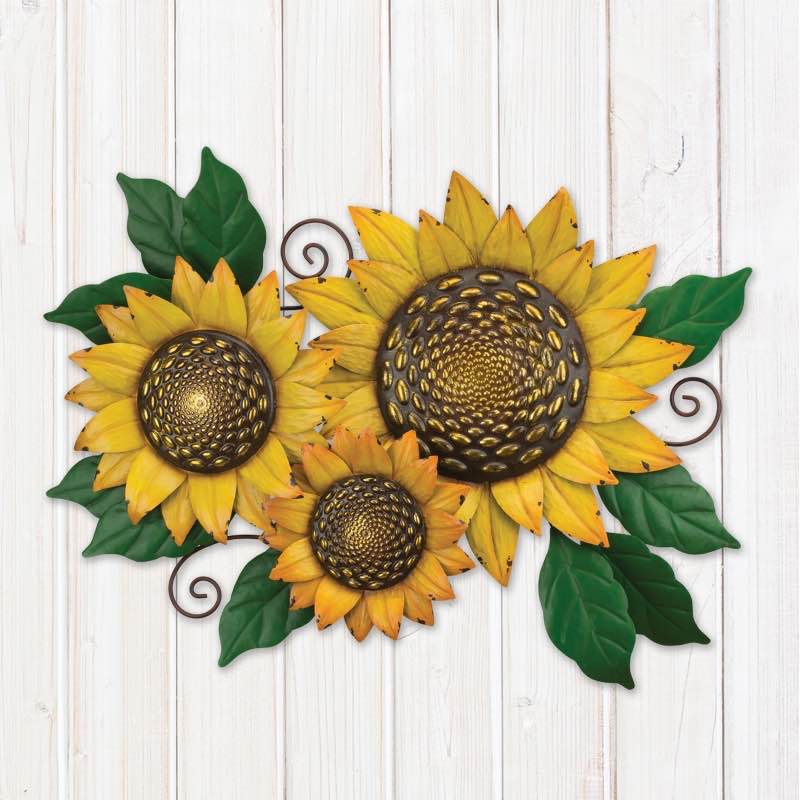 Indoor/Outdoor Metal Sunflower Wall Art