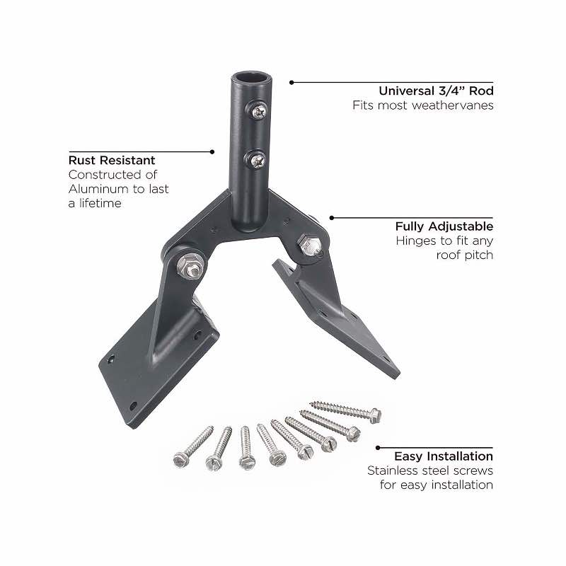 Adjustable Aluminum Weathervane Roof Mount